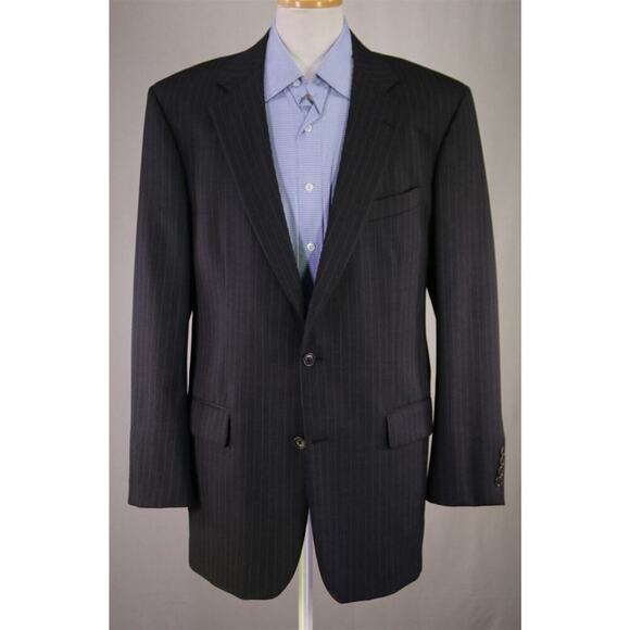 Brooks Brothers Made in USA Recent Gray Pinstripe 2-Btn Suit Blazer Jacket 43L - Picture 2 of 9